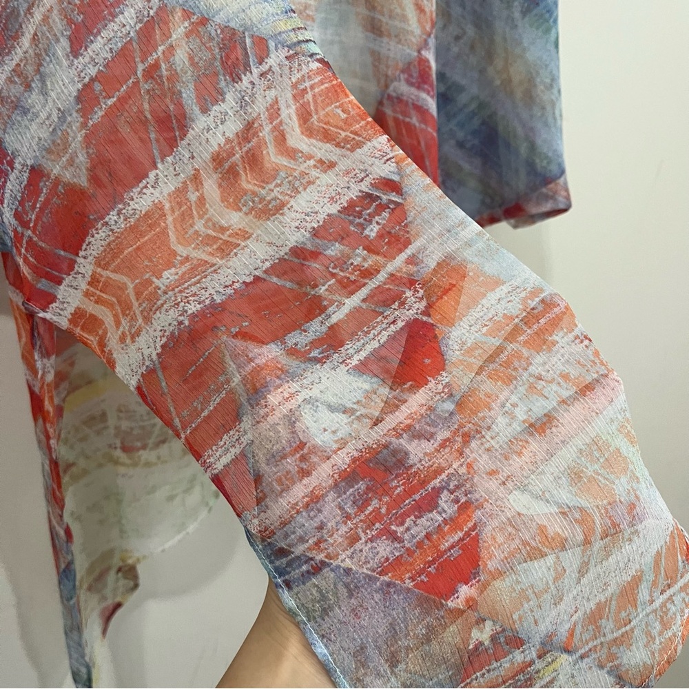 Chico's Vibrant Geometric Swim Suit Coverup Small Medium - Picture 3 of 13